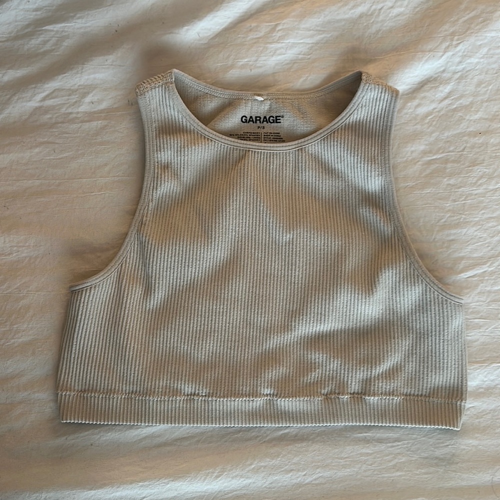Garage High Neck Seamless Tank Top